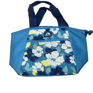 Igloo Blue and White Insulated Floral Bag